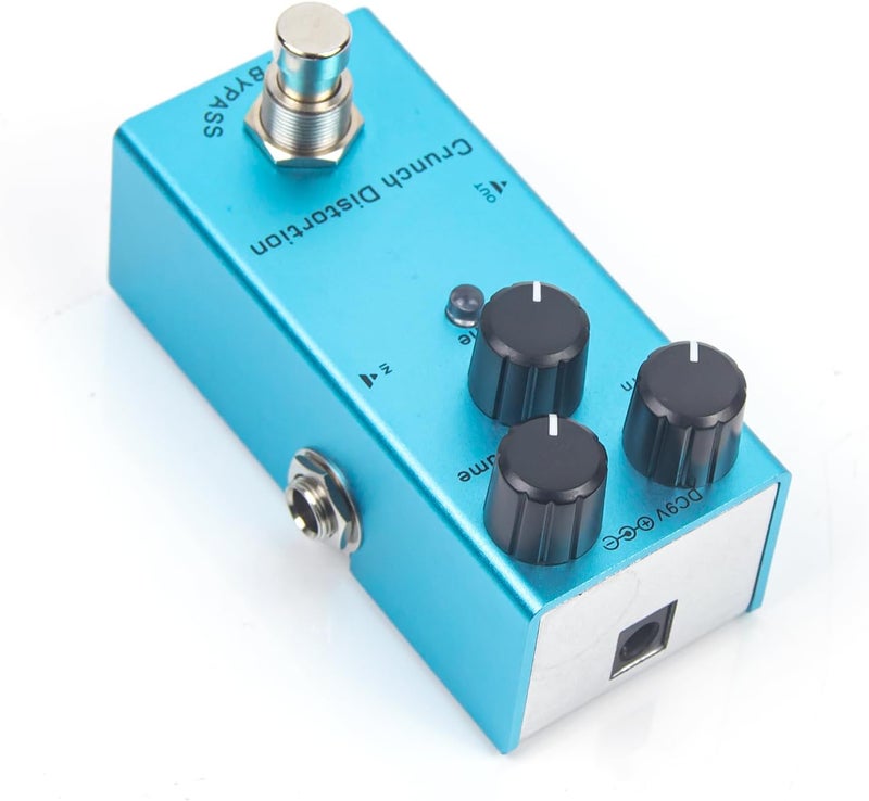 IOppWin Crunch Distortion Guitar Pedal - High-Gain Tone, True Bypass, Noise Reduction, Aluminum Body, DC 9V for Electric Guitar - Image 3